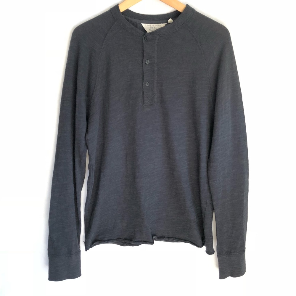 Rag & bone Men’s Ling Sleeves Shirt Medium M Black